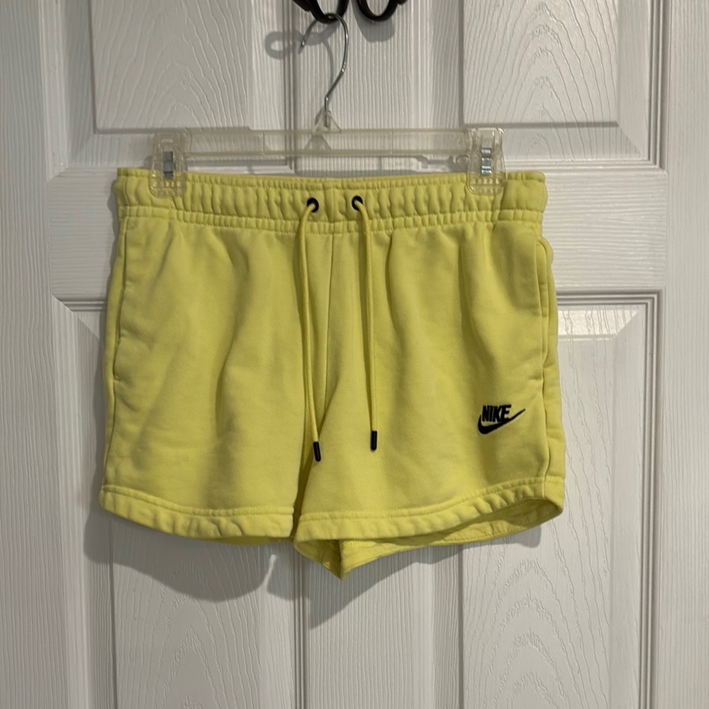 Nike Yellow Fleece Shorts